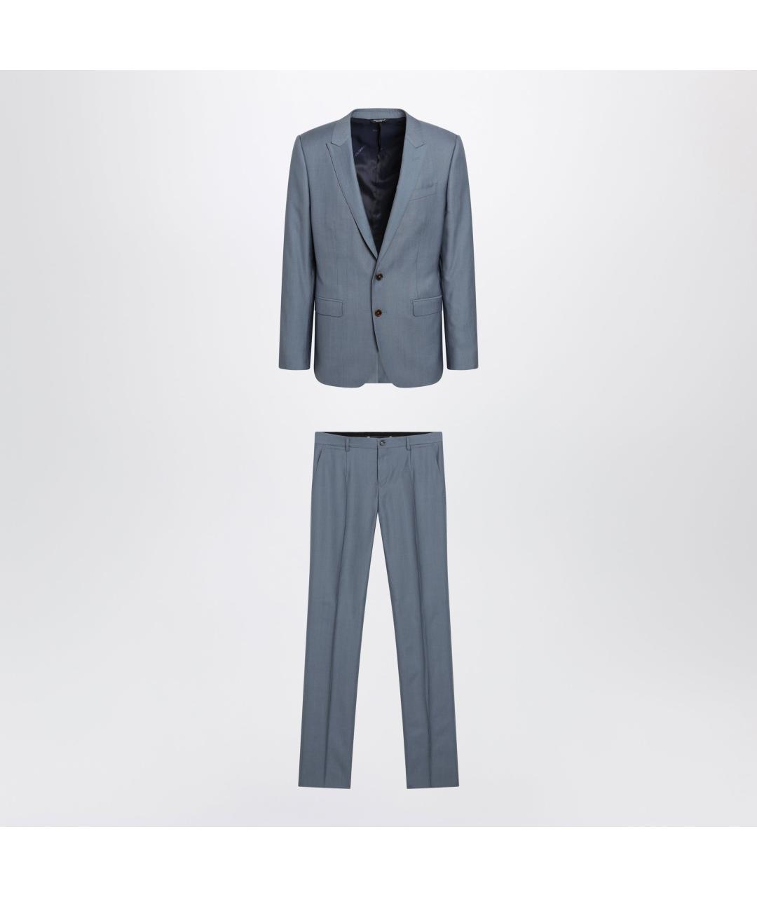 DOLCE&GABBANA Синий классический костюм, фото 3