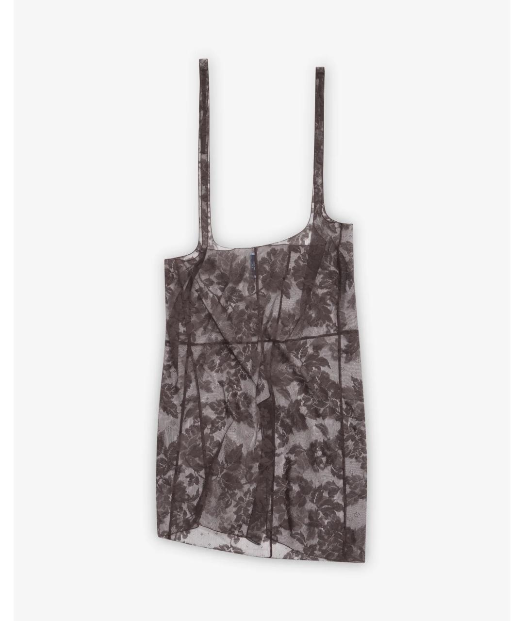 PRADA Коричневая хлопковая юбка миди, фото 2