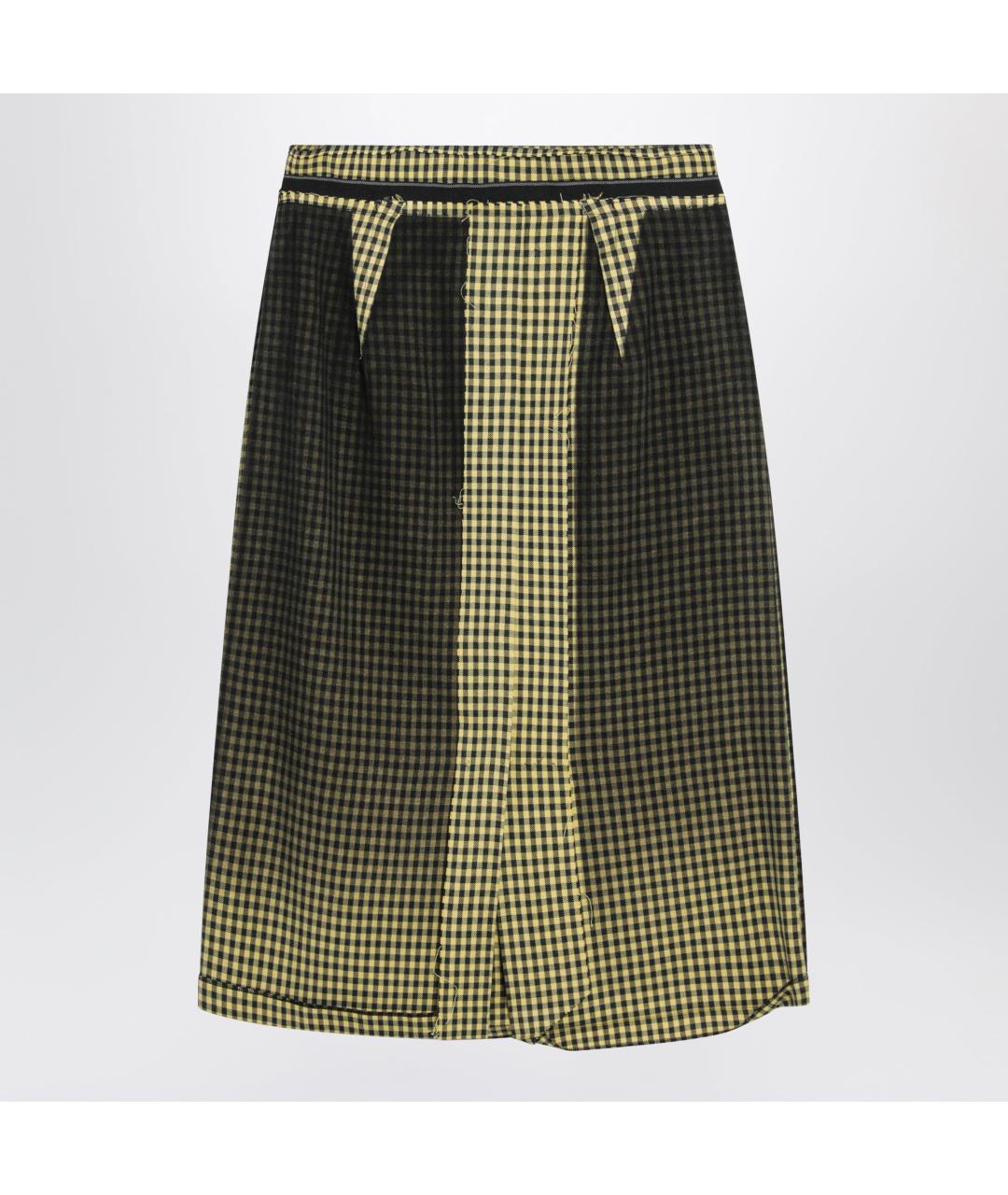 MAISON MARGIELA Серая шерстяная юбка миди, фото 2