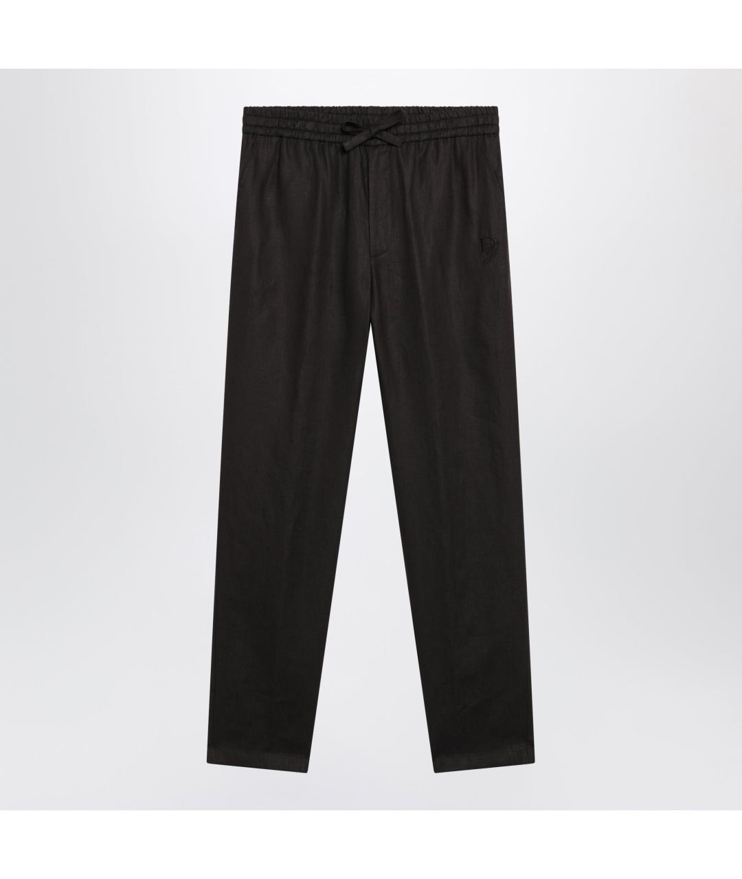 DOLCE&GABBANA Коричневые хлопковые повседневные брюки, фото 3