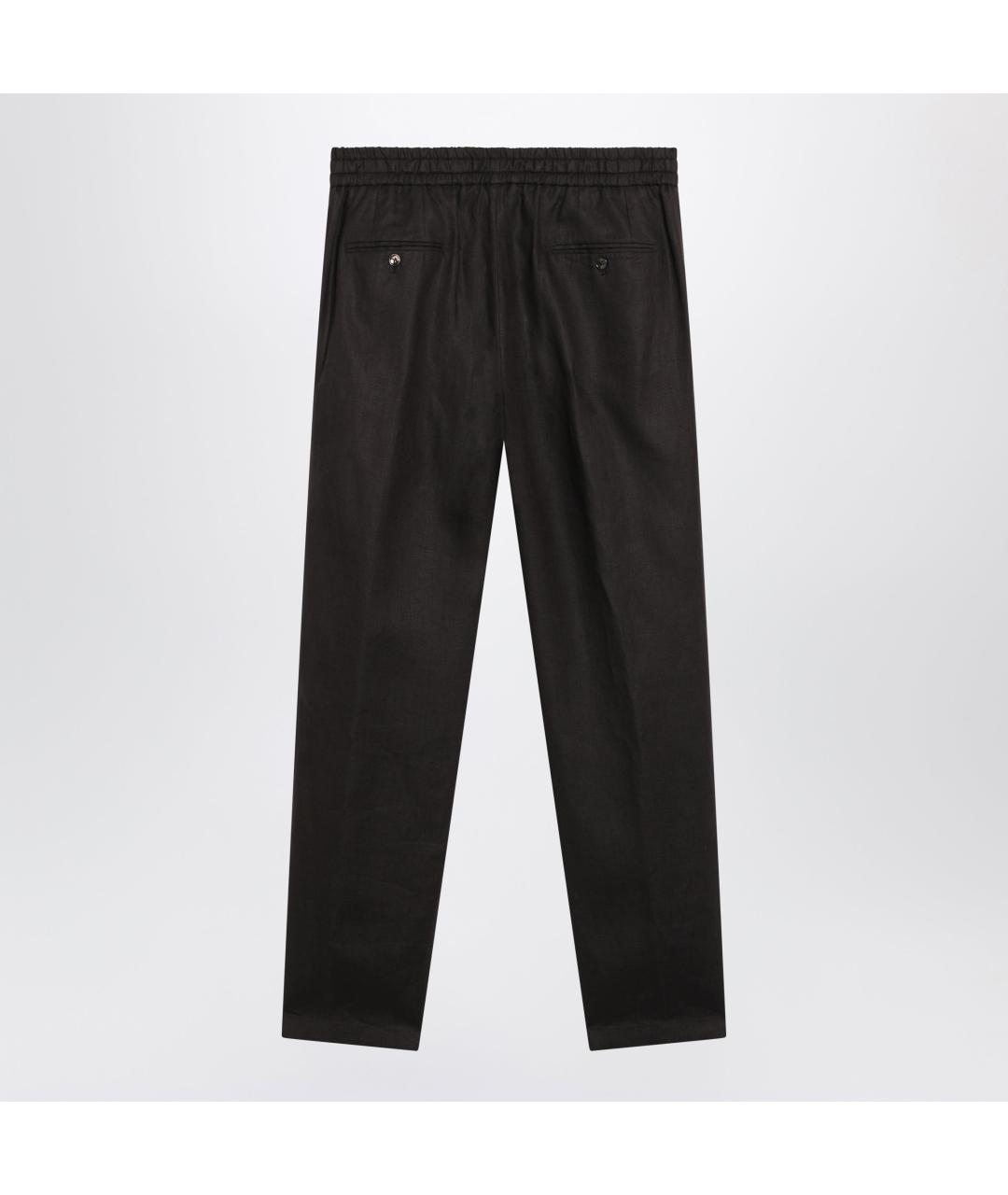 DOLCE&GABBANA Коричневые хлопковые повседневные брюки, фото 2