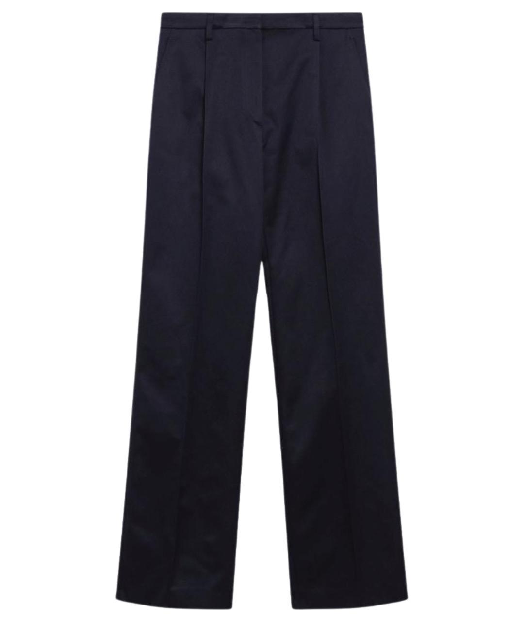 PRADA Синие хлопковые прямые брюки, фото 1