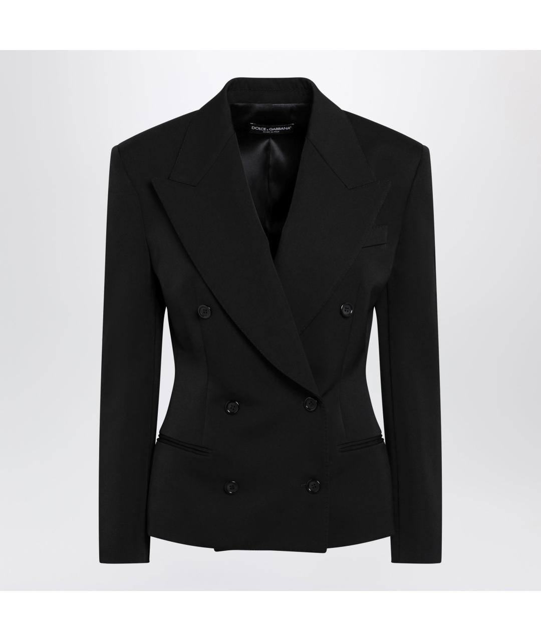 DOLCE&GABBANA Черный шерстяной жакет/пиджак, фото 3