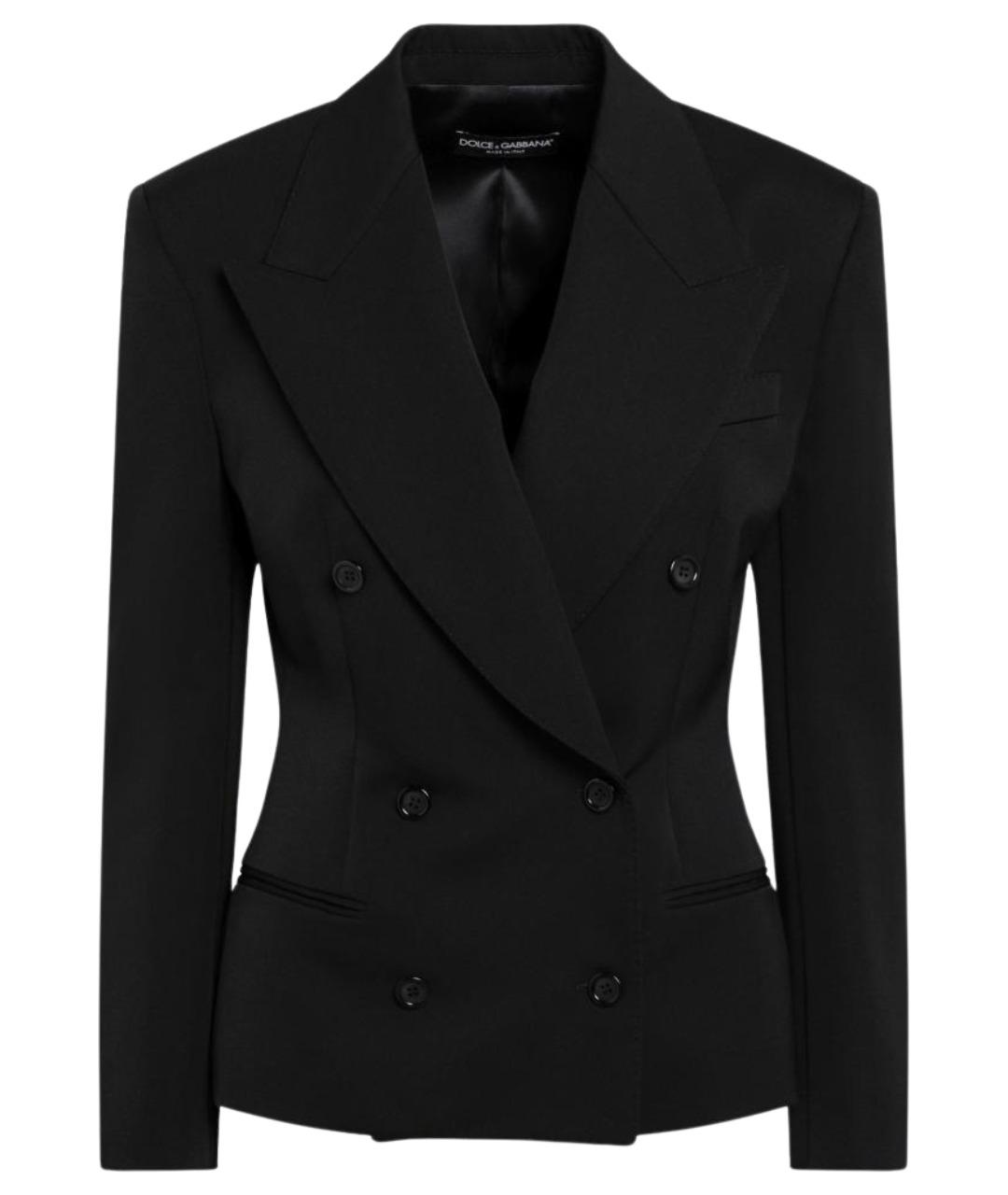 DOLCE&GABBANA Черный шерстяной жакет/пиджак, фото 1
