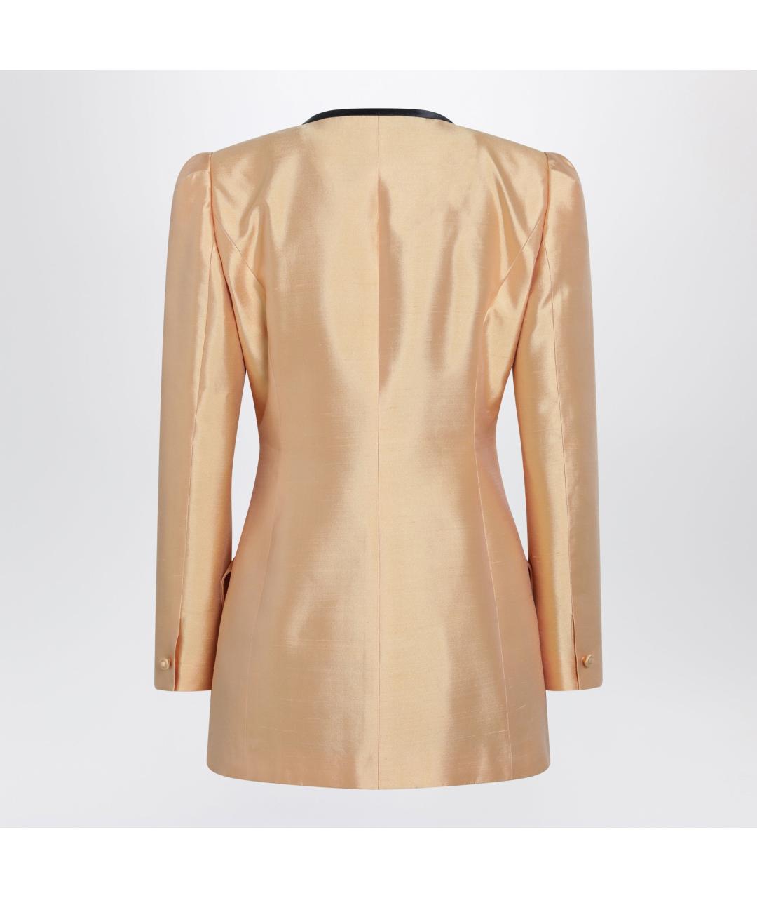 VALENTINO Оранжевое шелковое пальто, фото 2