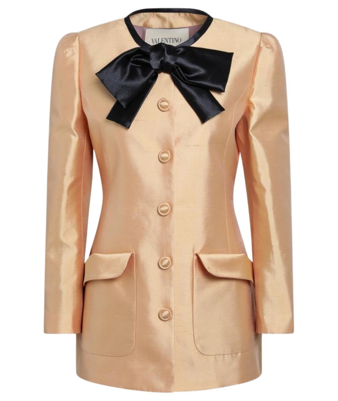 VALENTINO Оранжевое шелковое пальто, фото 1