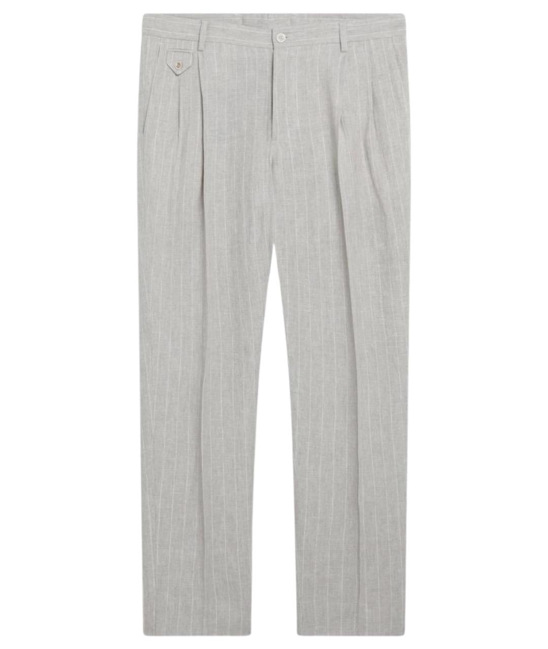 DOLCE&GABBANA Мульти льняные повседневные брюки, фото 1