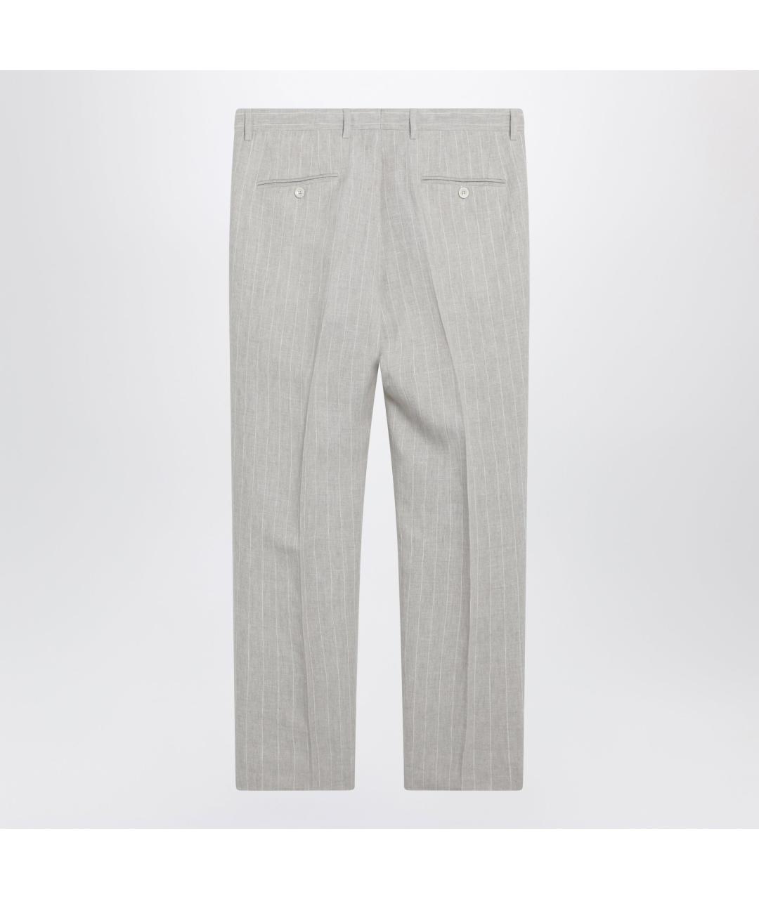 DOLCE&GABBANA Мульти льняные повседневные брюки, фото 2