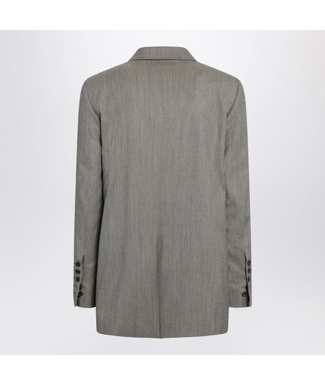 RICK OWENS Серый шерстяной пиджак, фото 2