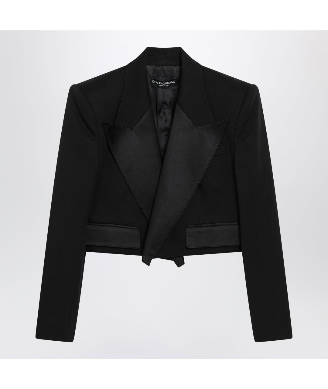 DOLCE&GABBANA Черный шерстяной жакет/пиджак, фото 3