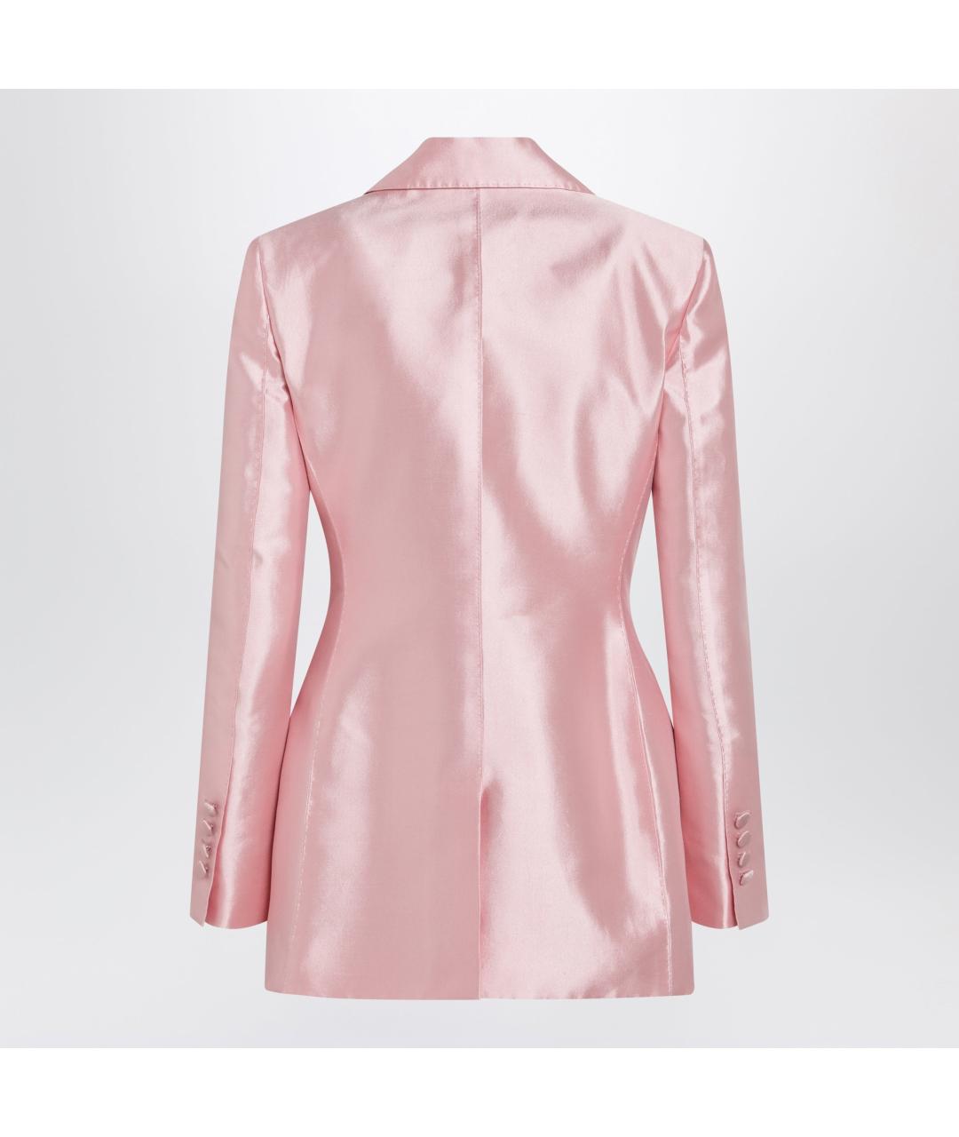 DOLCE&GABBANA Розовый шелковый жакет/пиджак, фото 2