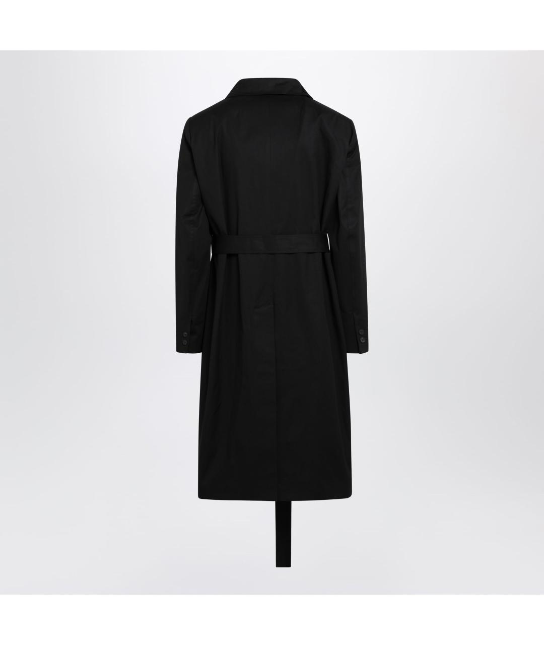 RICK OWENS Черное хлопковое пальто, фото 2