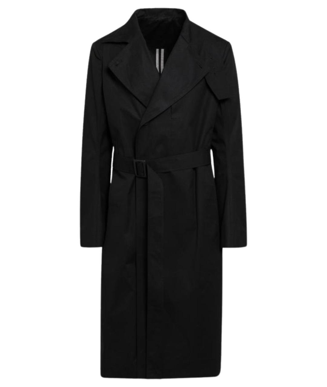 RICK OWENS Черное хлопковое пальто, фото 1