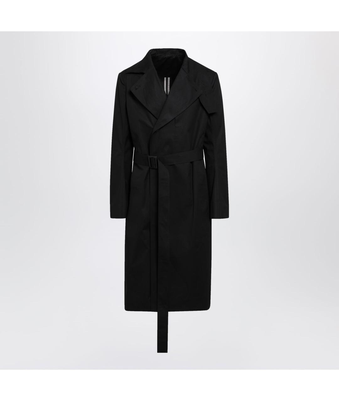 RICK OWENS Черное хлопковое пальто, фото 3