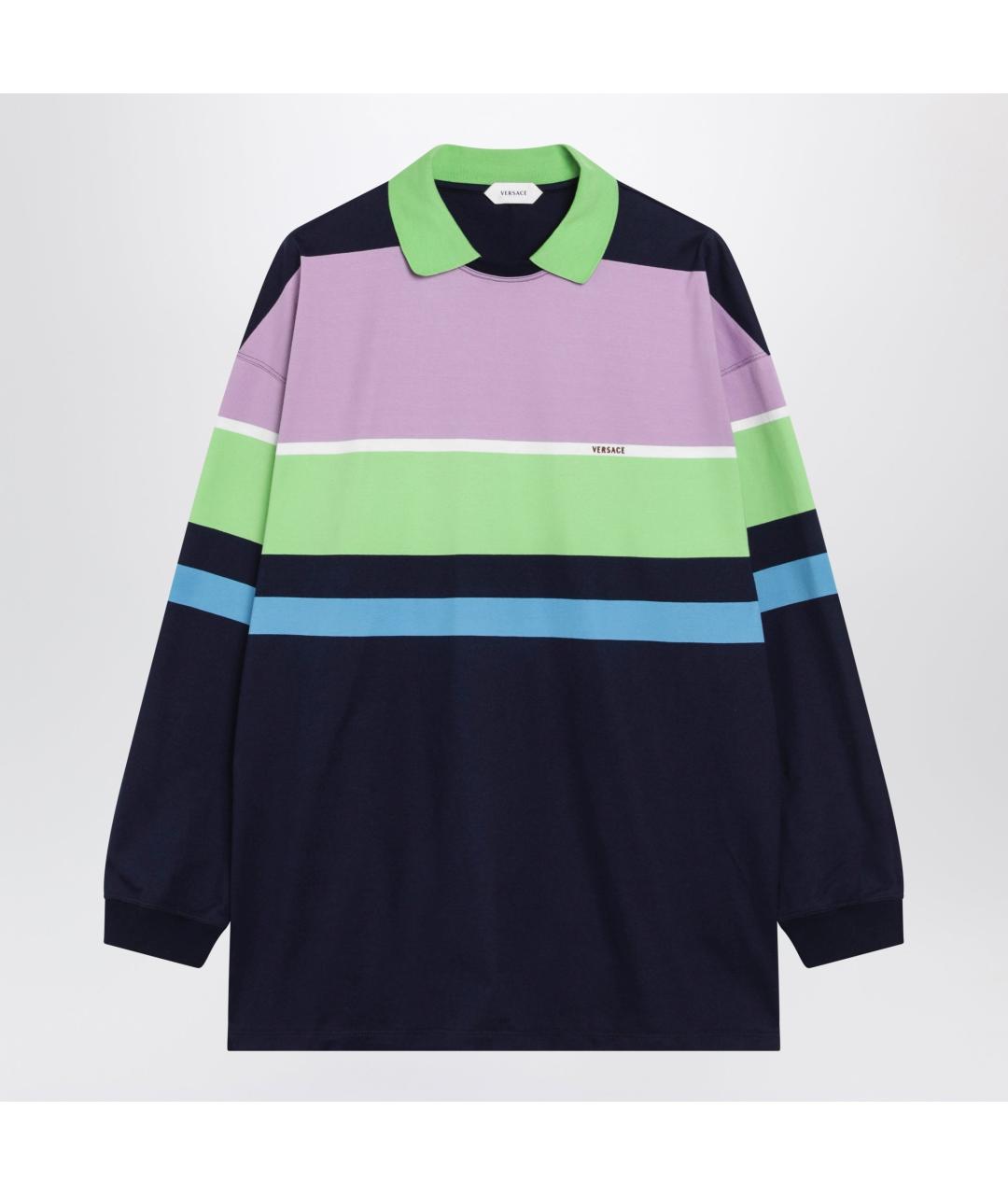 VERSACE Мульти хлопковое повседневное платье, фото 3