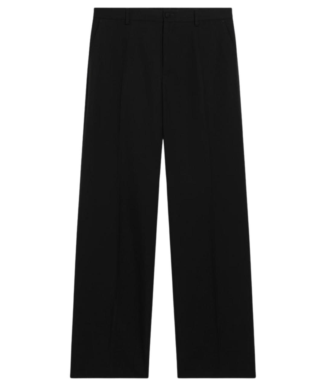 DOLCE&GABBANA Черные шерстяные повседневные брюки, фото 1