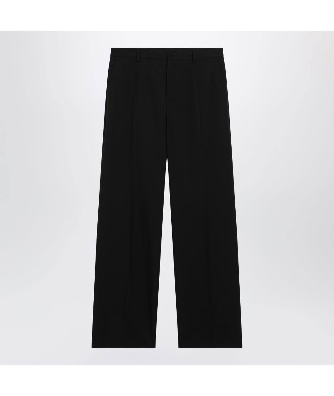 DOLCE&GABBANA Черные шерстяные повседневные брюки, фото 3