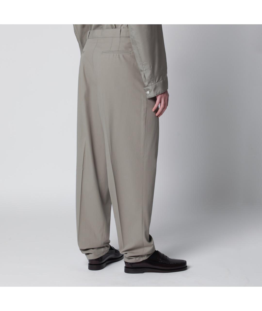 BRUNELLO CUCINELLI Зеленые хлопковые повседневные брюки, фото 2