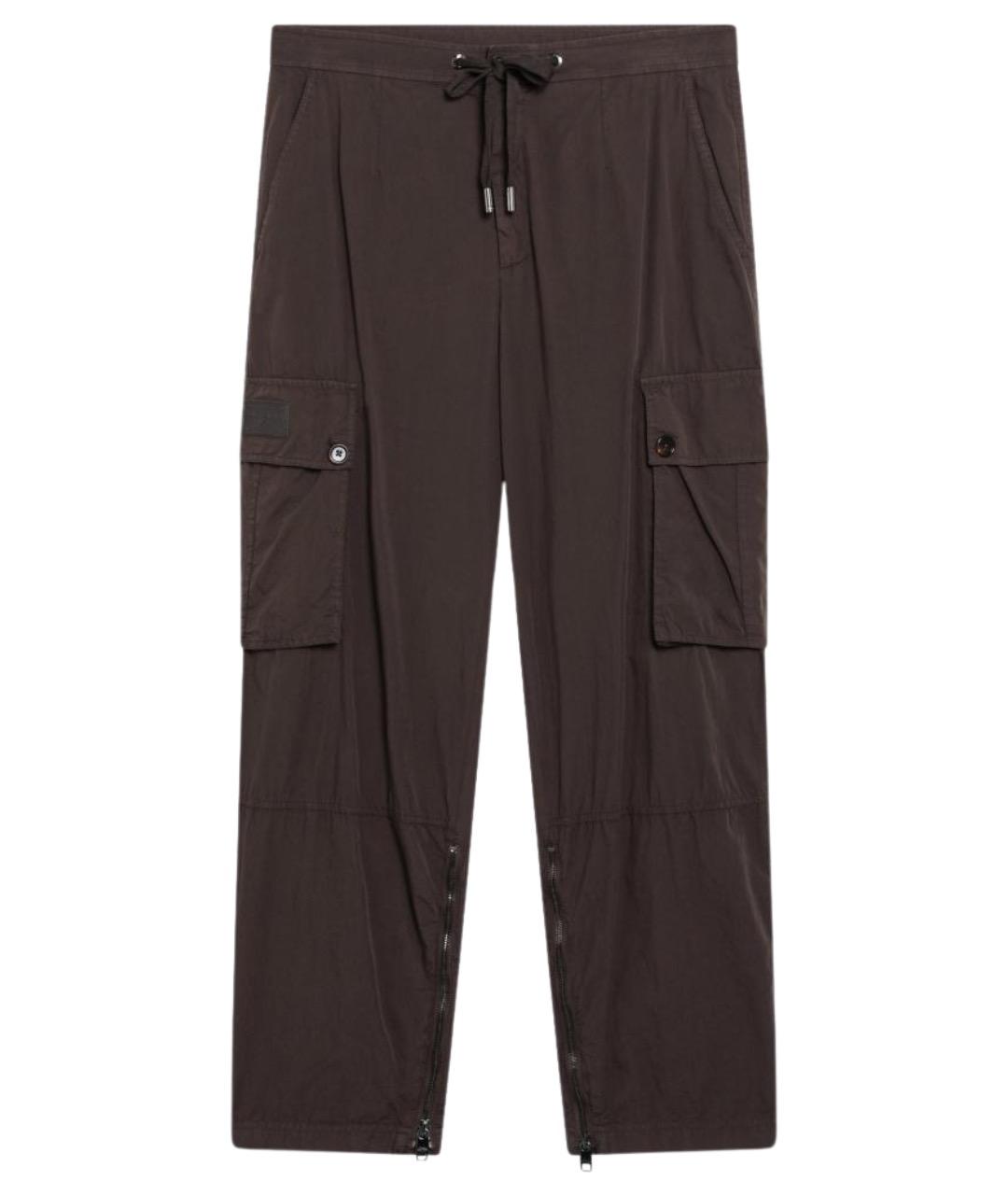 DOLCE&GABBANA Коричневые хлопковые повседневные брюки, фото 1