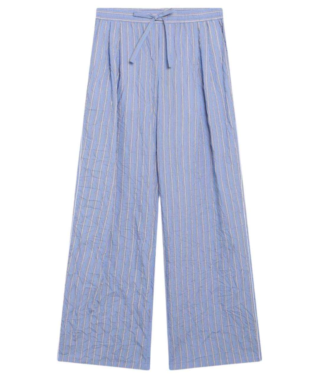 DOLCE&GABBANA Голубые вискозные повседневные брюки, фото 1