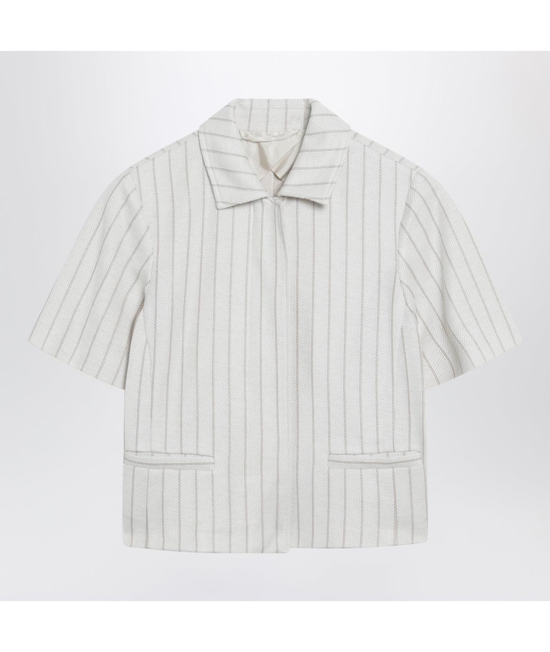 MAX MARA Белый хлопковый жакет/пиджак, фото 3