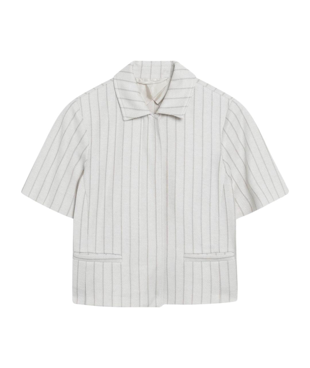 MAX MARA Белый хлопковый жакет/пиджак, фото 1