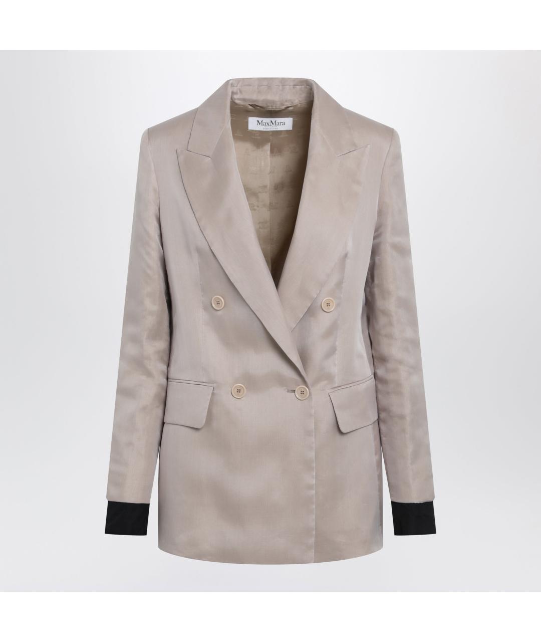 MAX MARA Розовый льняной жакет/пиджак, фото 3