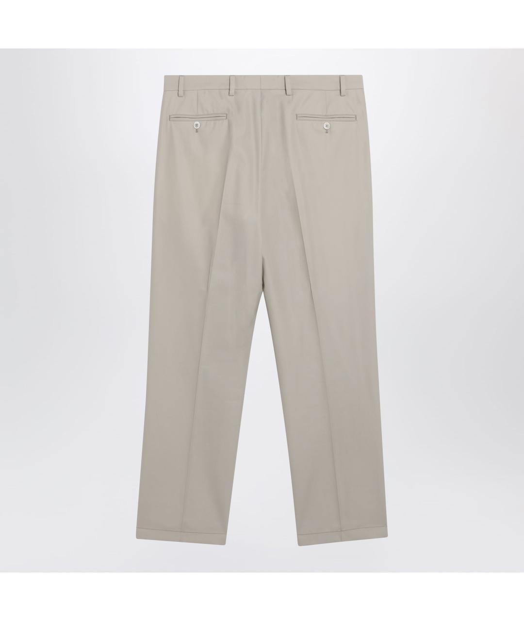 PRADA Бежевые хлопковые повседневные брюки, фото 2