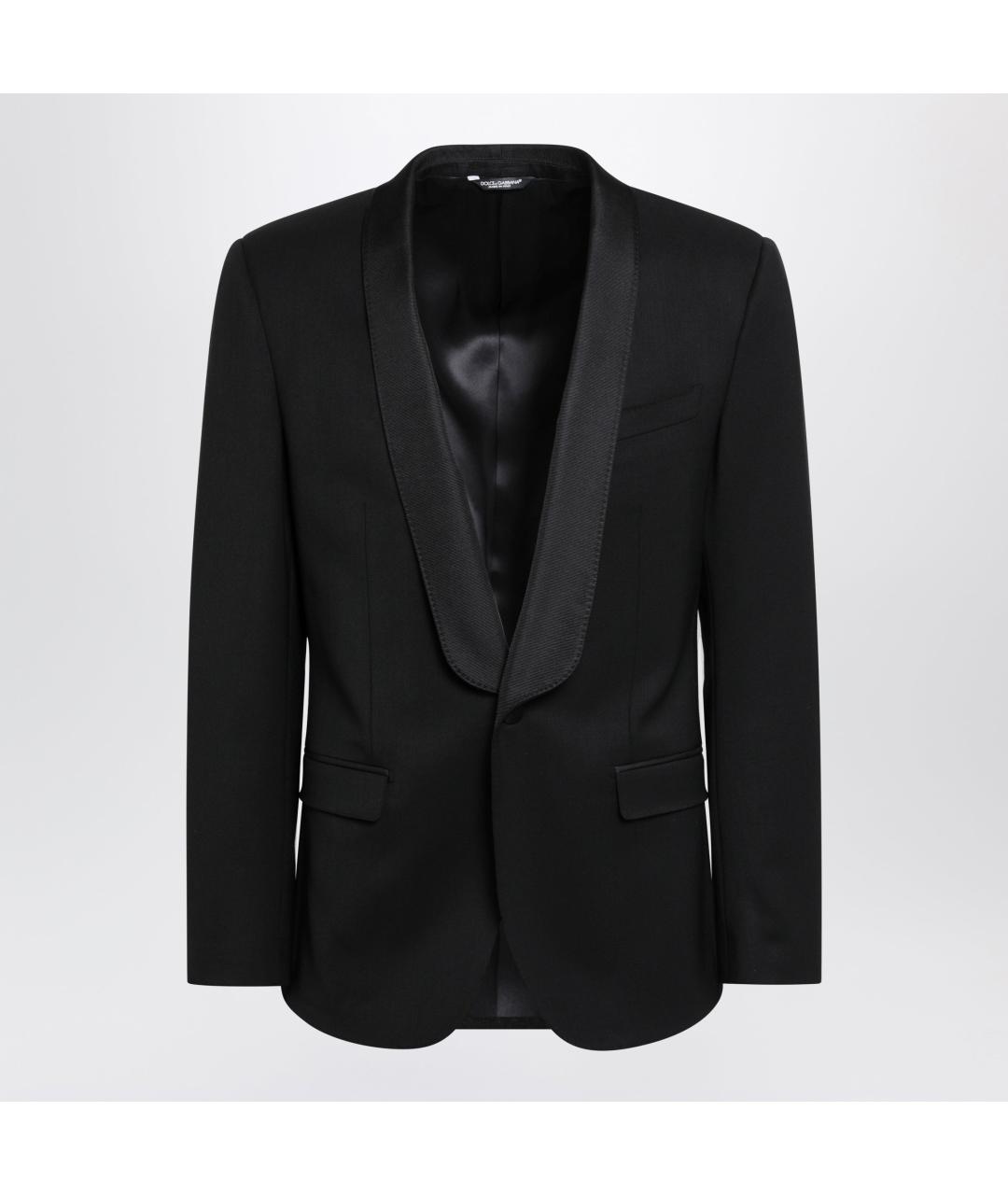 DOLCE&GABBANA Черный шерстяной пиджак, фото 3