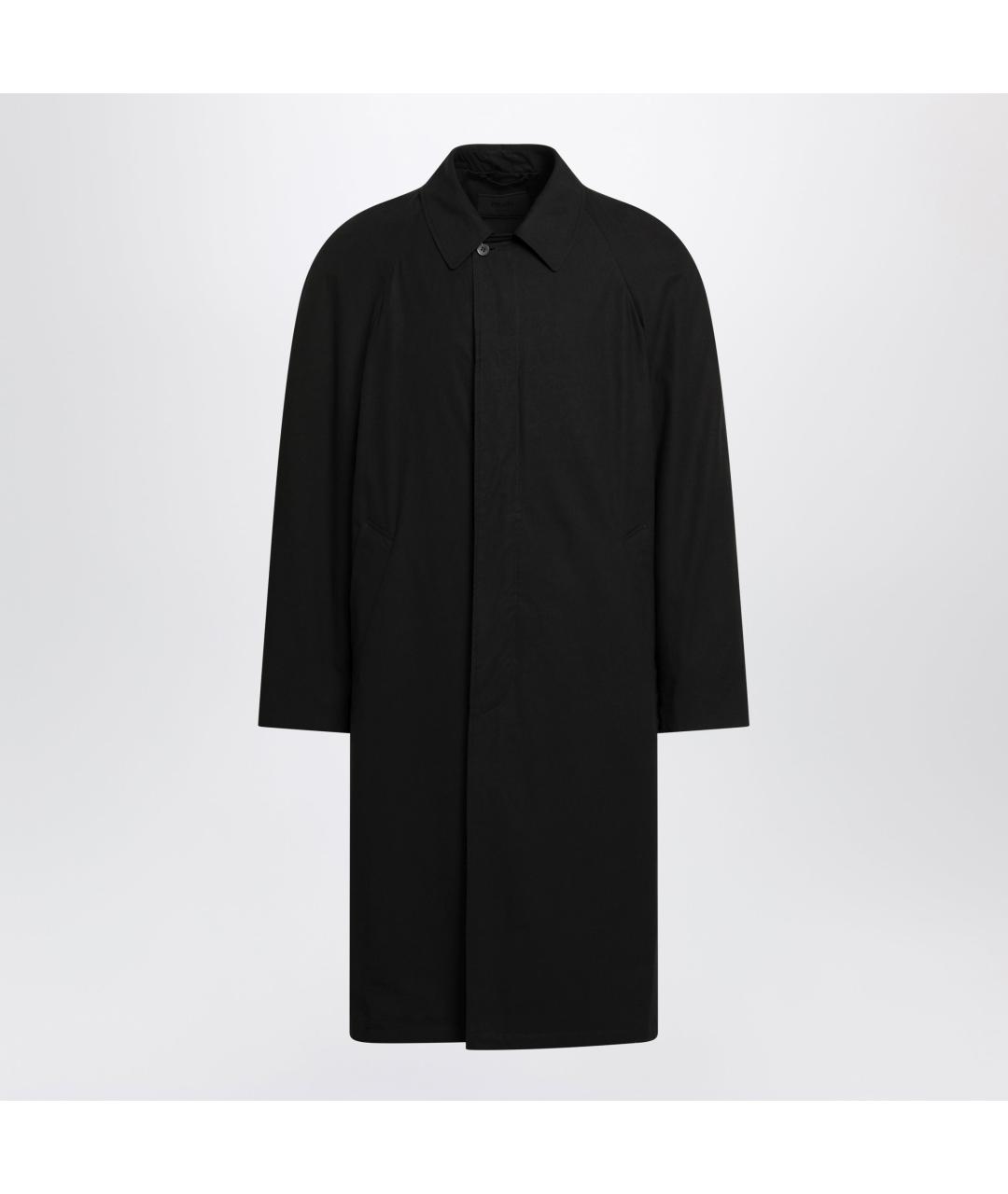 PRADA Черное хлопковое пальто, фото 3