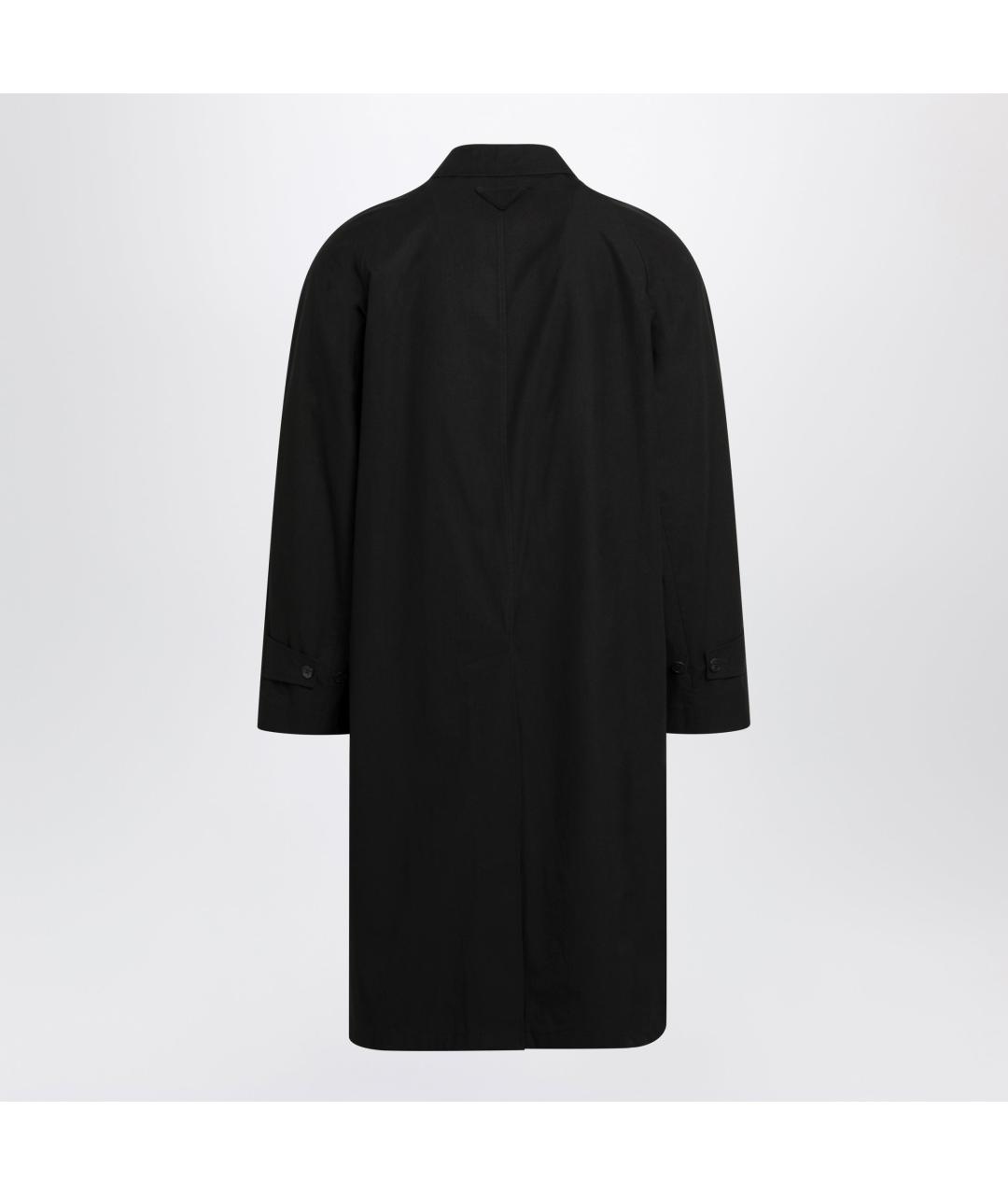 PRADA Черное хлопковое пальто, фото 2