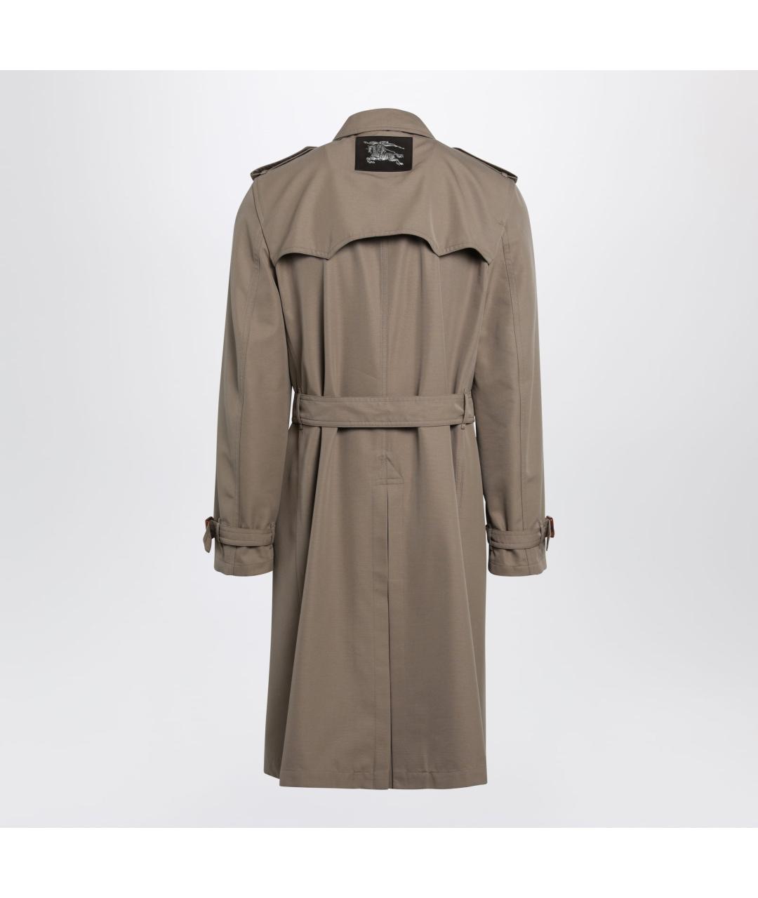 BURBERRY Бежевый хлопковый тренч / плащ, фото 2