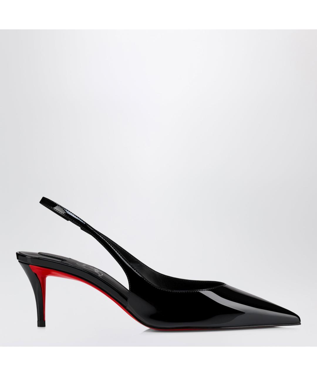 CHRISTIAN LOUBOUTIN Черные кожаные туфли, фото 3