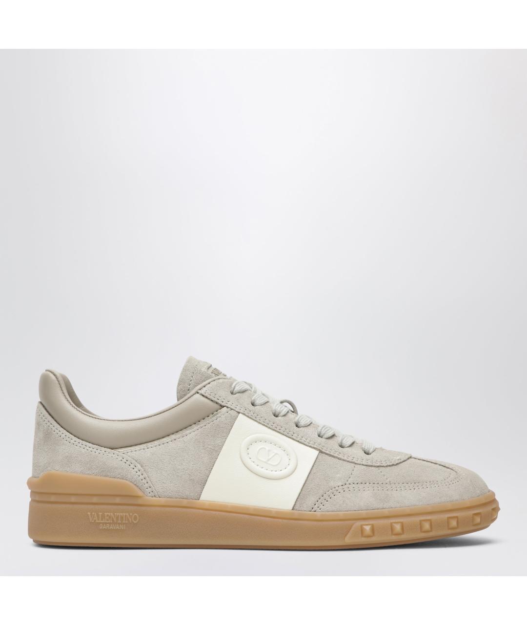 VALENTINO Бежевые замшевые кеды, фото 3