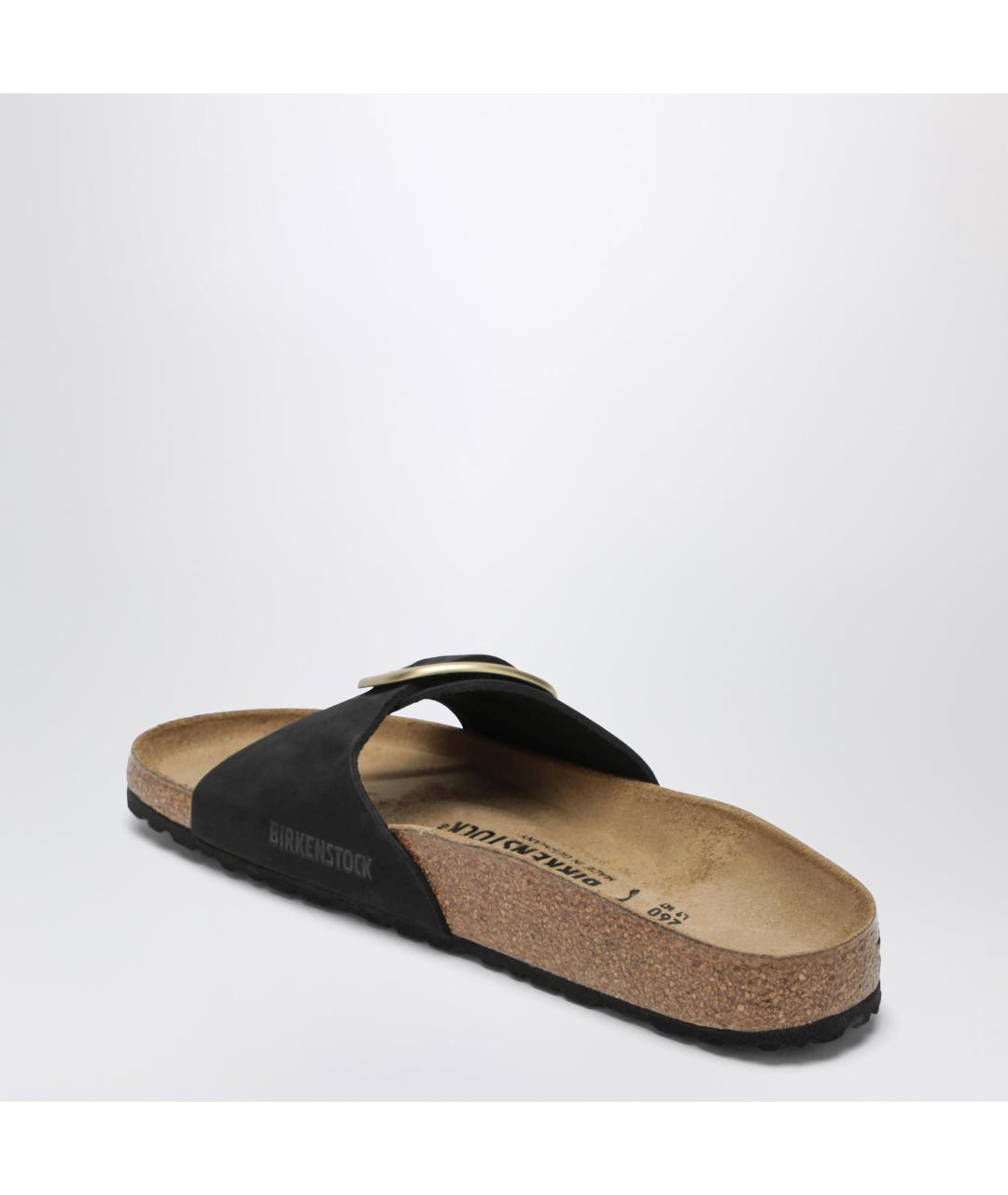 BIRKENSTOCK Черные нубуковые шлепанцы, фото 2