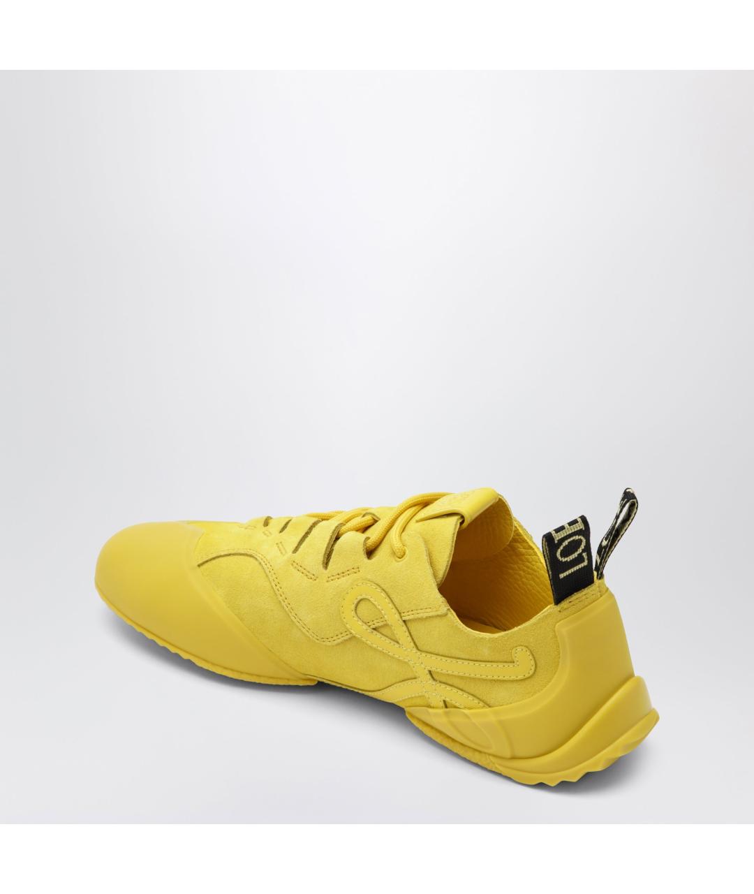 LOEWE Желтые замшевые кроссовки, фото 2