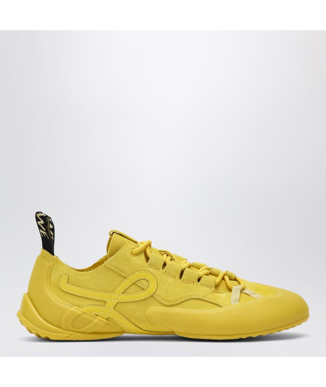 LOEWE Желтые замшевые кроссовки, фото 3