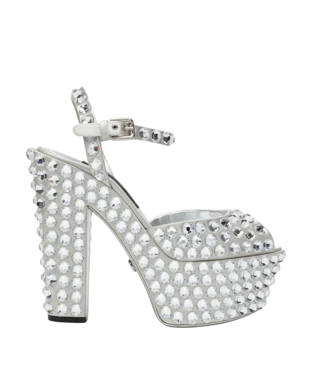 DOLCE&GABBANA Серые босоножки, фото 3