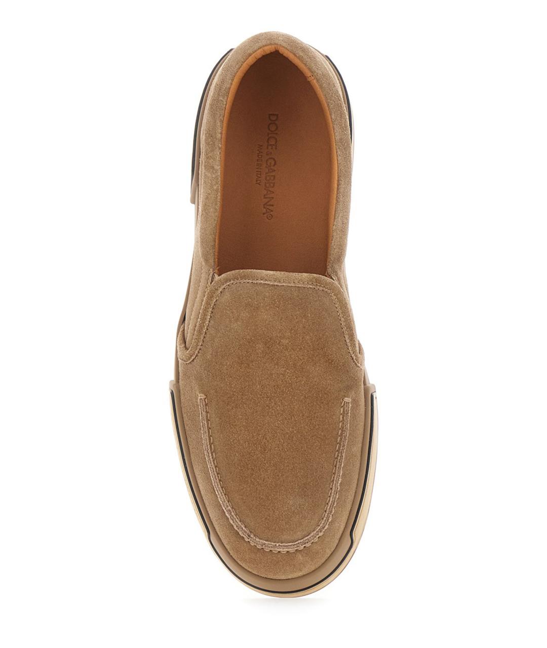 DOLCE&GABBANA Коричневые кожаные лоферы, фото 4