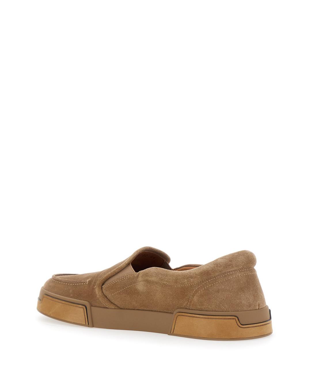 DOLCE&GABBANA Коричневые кожаные лоферы, фото 3