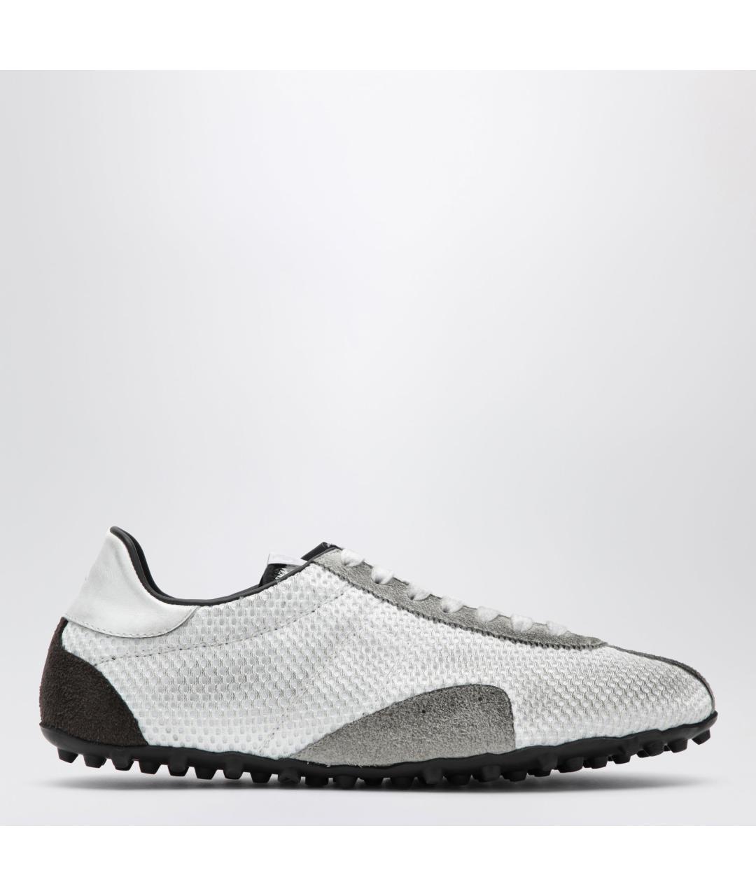 MAISON MARGIELA Белые текстильные низкие кроссовки / кеды, фото 3