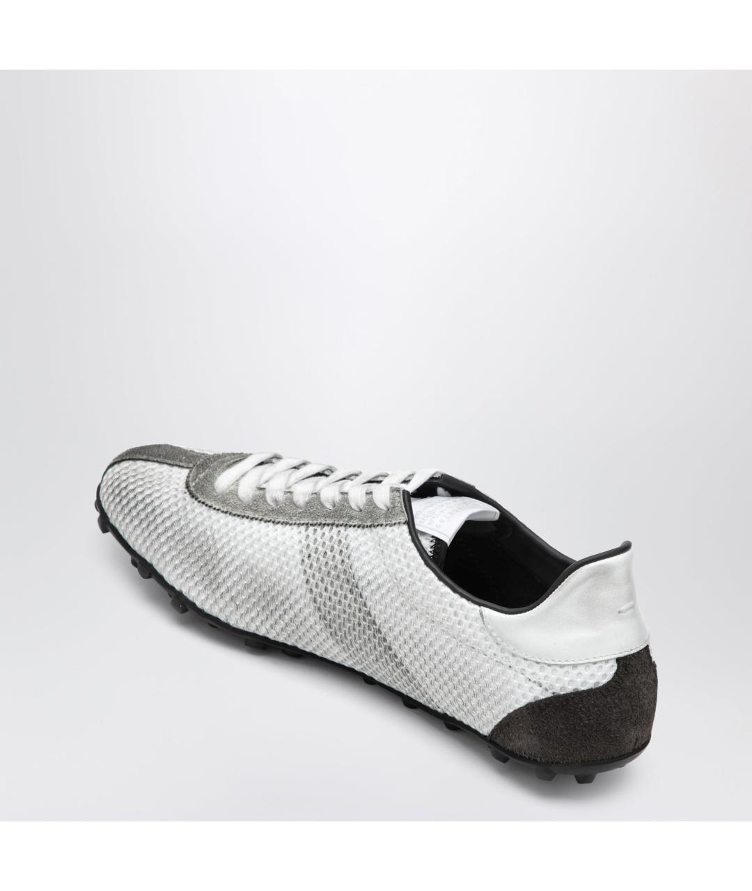 MAISON MARGIELA Белые текстильные низкие кроссовки / кеды, фото 2