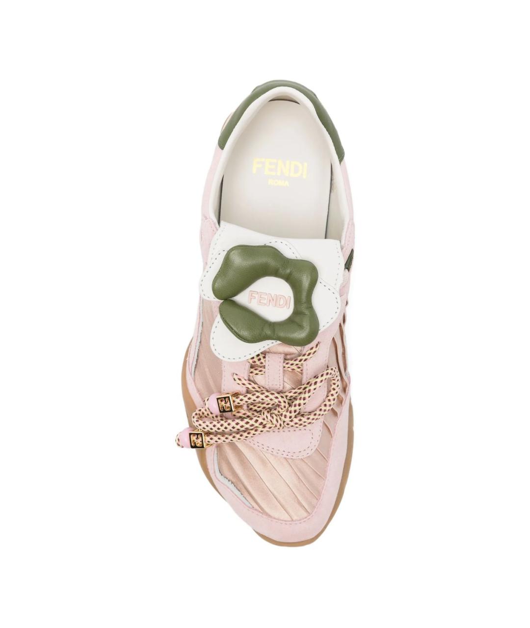 FENDI Розовые кроссовки, фото 4