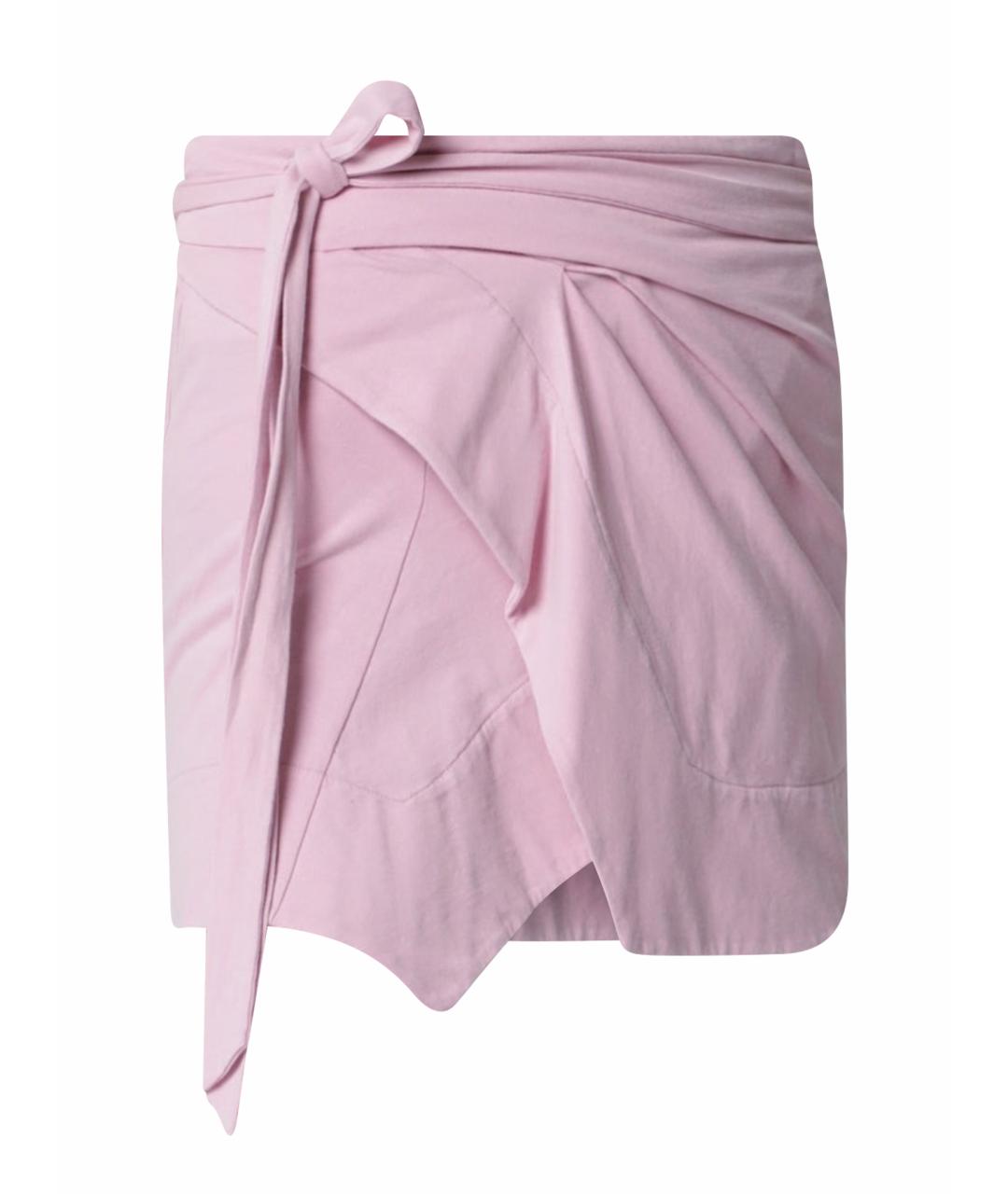 ISABEL MARANT Розовая хлопковая юбка мини, фото 1