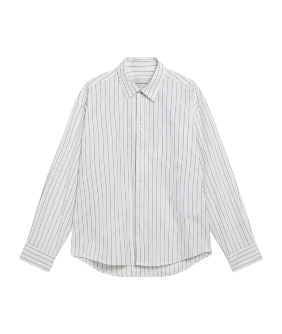 Ami Paris Белая хлопковая кэжуал рубашка, фото 1