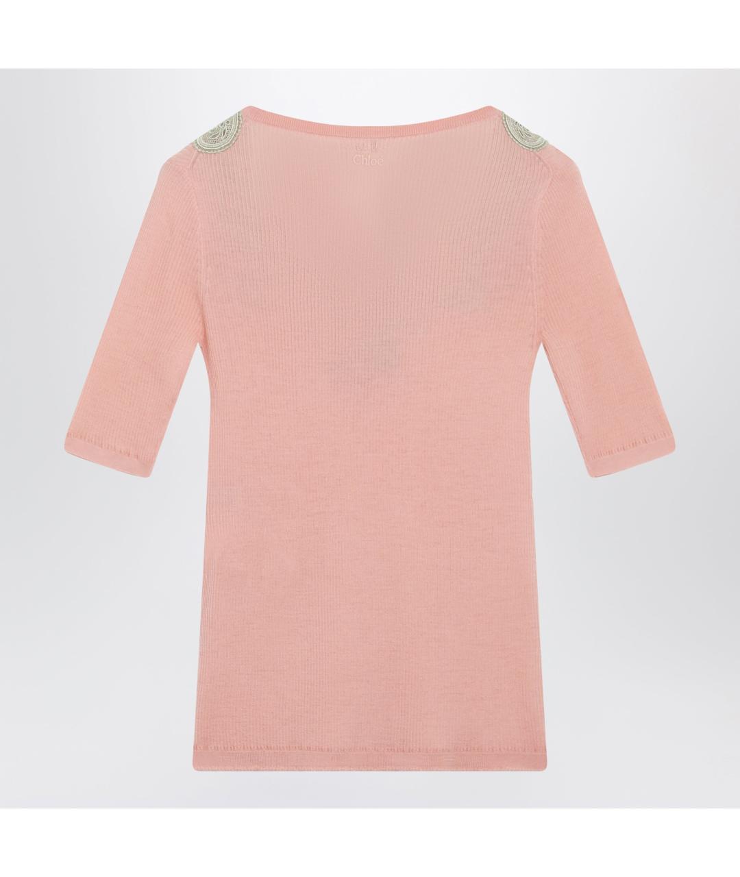 CHLOE Розовый шерстяной джемпер / свитер, фото 2
