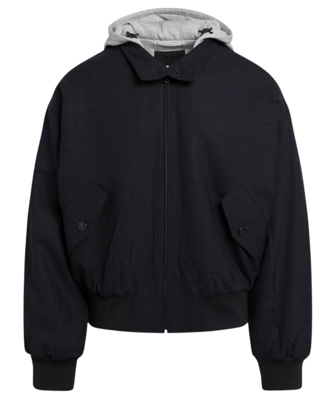 PRADA Синяя шерстяная куртка, фото 1