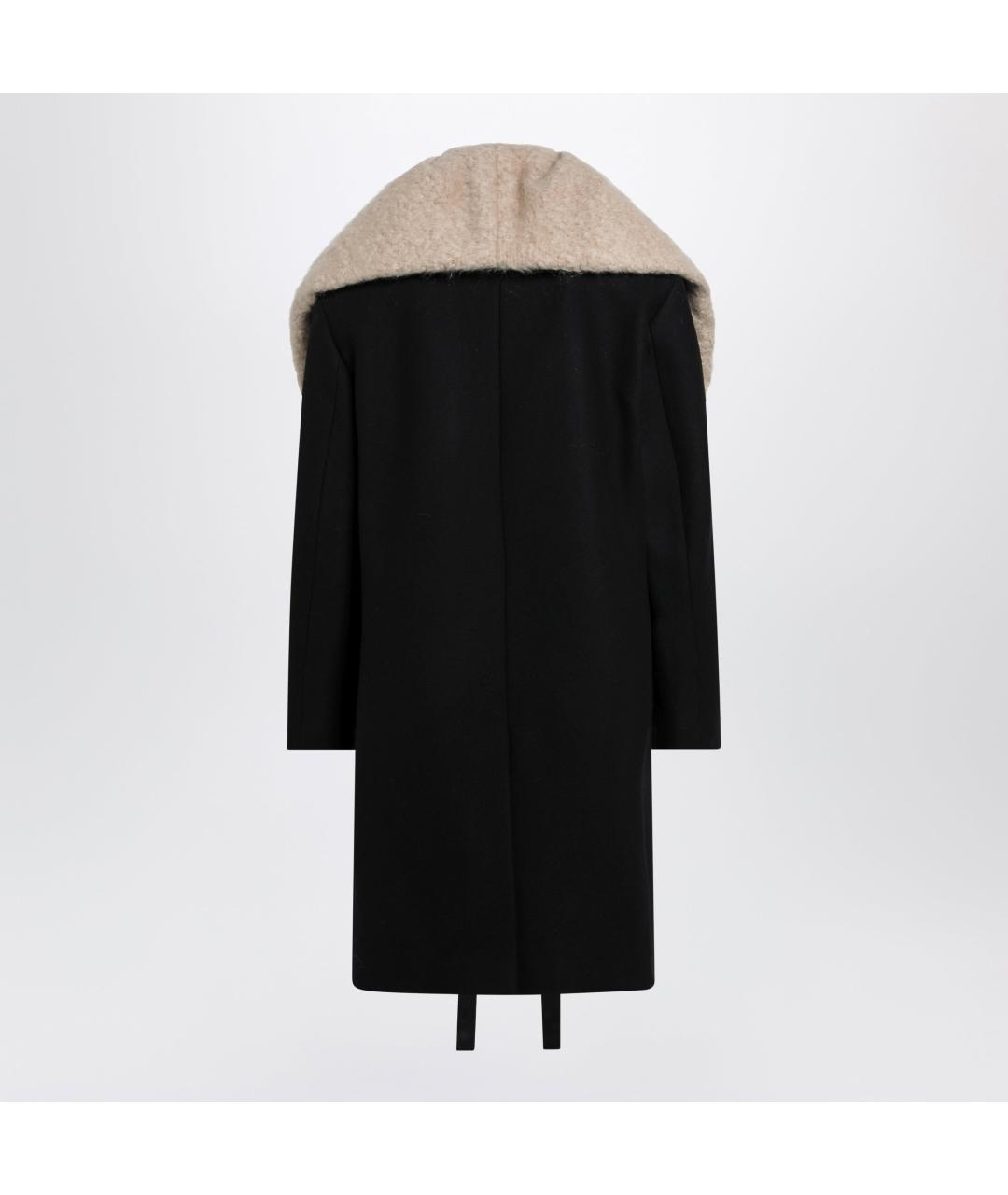 DRIES VAN NOTEN Черное шерстяное пальто, фото 2