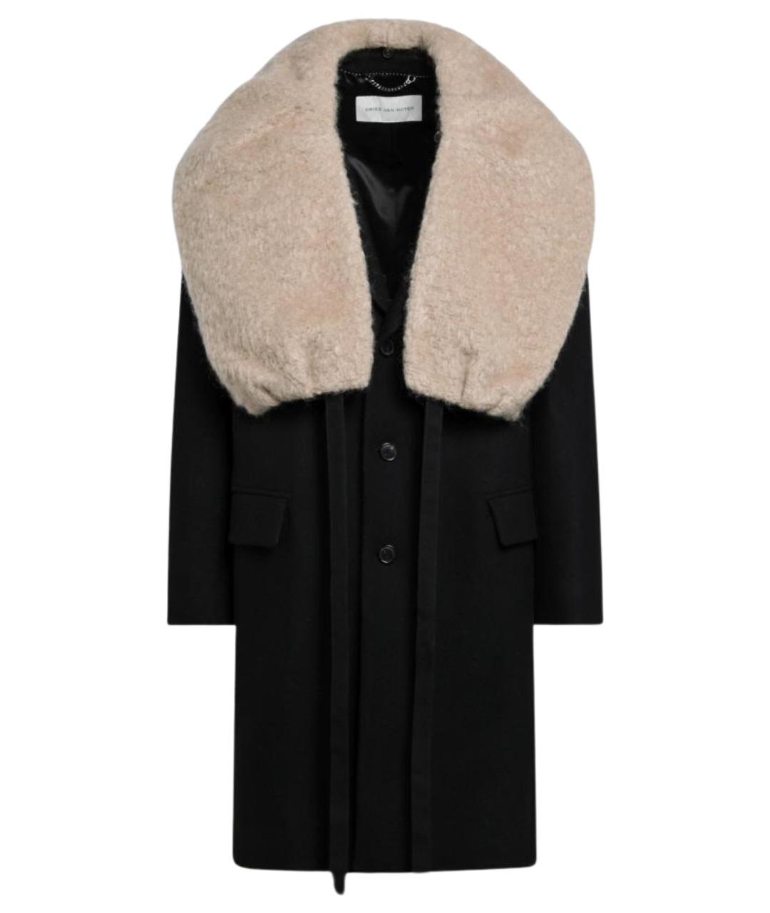 DRIES VAN NOTEN Черное шерстяное пальто, фото 1