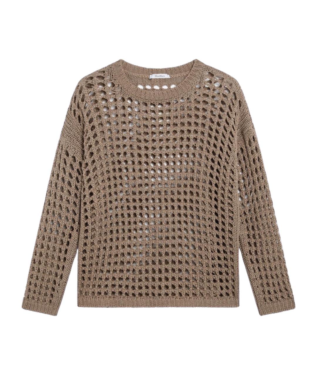 MAX MARA Коричневый хлопковый джемпер / свитер, фото 1